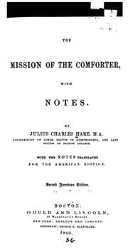 Cover of: The mission of the Comforter by Julius Charles Hare