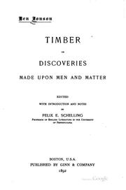 Cover of: Timber