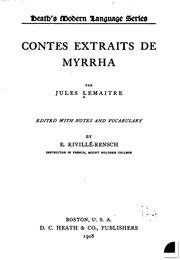 Cover of: Contes extraits de Myrrha