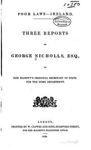 Cover of: Poor laws--Ireland by Nicholls, George Sir