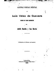 Cover of: Algunas poesias inéditas