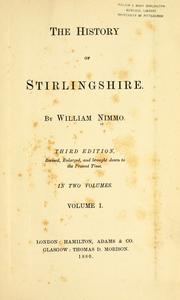 Cover of: The history of Stirlingshire by William Nimmo