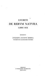 Cover of: Lvcreti De rervm natvra, libri sex