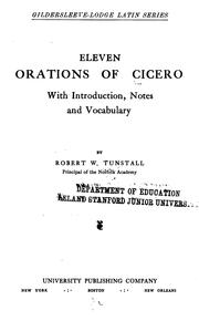 Eleven orations of Cicero by Cicero