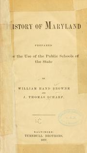 Cover of: History of Maryland by William Hand Browne