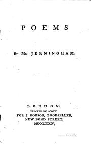 Cover of: Poems by Mr. Jerningham
