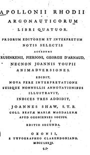 Cover of: Apollonii Rhodii Argonauticorum libri quatuor by Apollonius Rhodius