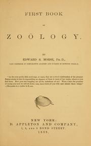 Cover of: First book of zoölogy by Edward Sylvester Morse