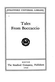 Cover of: Tales from Boccaccio. by Giovanni Boccaccio