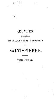 Oeuvres complètes de Jacques-Henri-Bernardin de Saint-Pierre by Bernardin de Saint-Pierre