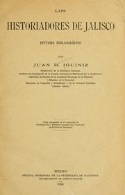 Cover of: Los historiadores de Jalisco by Juan Bautista Iguíniz