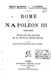 Cover of: Rome et Napoléon III (1849-1870) by Emile Bourgeois
