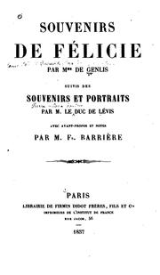 Cover of: Souvenirs de Félicie