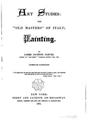 Cover of: Art studies: the "old masters" of Italy: painting.