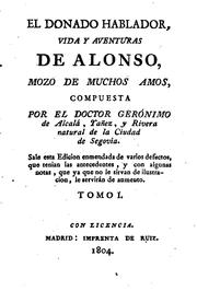 El donado hablador by Gerónimo de Alcalá Yáñez y Rivera