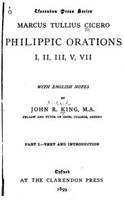 Cover of: Philippic orations, i, ii, iii, v, vii