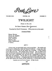 Cover of: Twilight: a drama in five acts