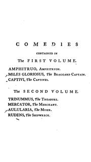 Cover of: Comedies of Plautus | Titus Maccius Plautus