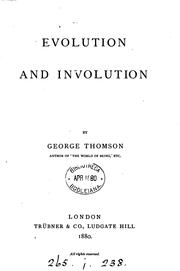 Cover of: Evolution and involution by George Thomson