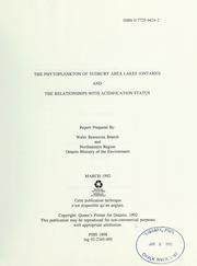 Cover of: The phytoplankton of Sudbury area lakes (Ontario) and the relationships with acidification status by K. H. Nicholls