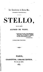 Cover of: Stello by Alfred de Vigny
