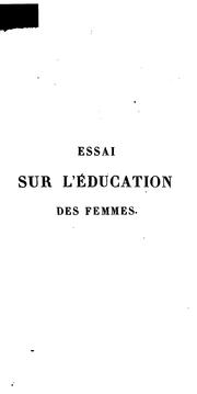 Cover of: Essai sur l'éducation des femmes by Rémusat, Claire Élisabeth Jeanne Gravier de Vergennes comtesse de
