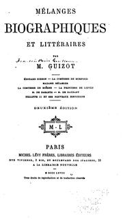 Cover of: Mélanges biographiques et littéraires