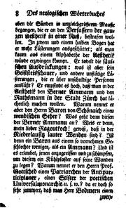 Cover of: Der ganzen Äesthetik in einer Nusz, oder, Das neologischen Wörterbuches.