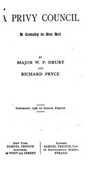 Cover of: A privy council: a comedy in one act