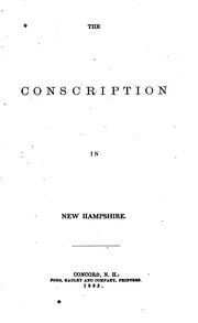 Cover of: conscription in New Hampshire.