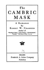 Cover of: The cambric mask: a romance