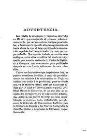 Cover of: Tumultos y rebeliones acaecidos en México.