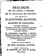 Cover of: Dialogos de las armas, i linages de la nobleza de España