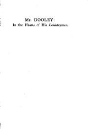 Cover of Mr. Dooley in the hearts of his countrymen