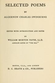 Cover of: Selected poems by Algernon Charles Swinburne