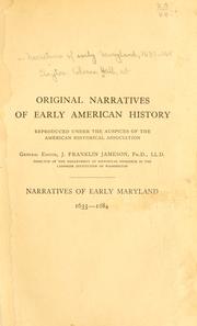 Cover of: Narratives of early Maryland, 1633-1684