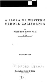 Cover of: A flora of western middle California. by Jepson, Willis Linn