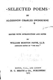 Cover of: Selected poems by Algernon Charles Swinburne