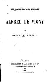 Cover of: Alfred de Vigny by Maurice Paléologue