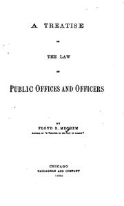 Cover of: treatise on the law of public offices and officers