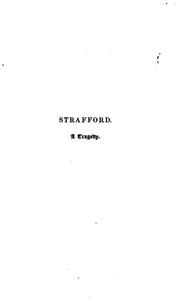 Cover of: Strafford: a tragedy