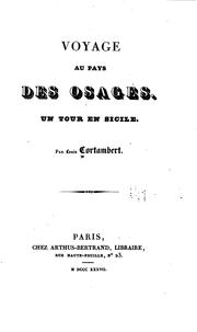 Cover of: Voyage a pays des Osages.: Un tour en Sicile ...