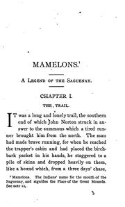 Cover of: The doom of Mamelons. by William Henry Harrison Murray