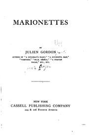 Cover of: Marionettes.