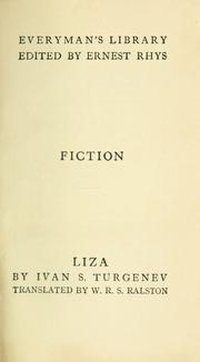 Cover of: Liza by Ivan Sergeevich Turgenev