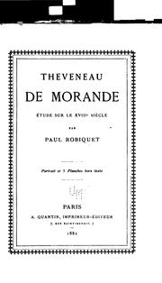 Cover of: Theveneau de Morande: étude sur le 18e siècle.