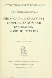 Cover of: The Medical Department: hospitalization and evacuation | 