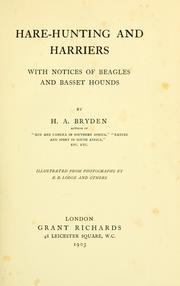 Cover of: Hare-hunting and harriers: with notices of beagles and basset hounds