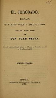 Cover of: jorobado: drama en cuatro actos y diez cuadros
