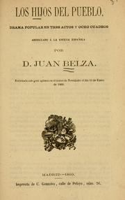 Cover of: Los hijos del pueblo by Juan Belza